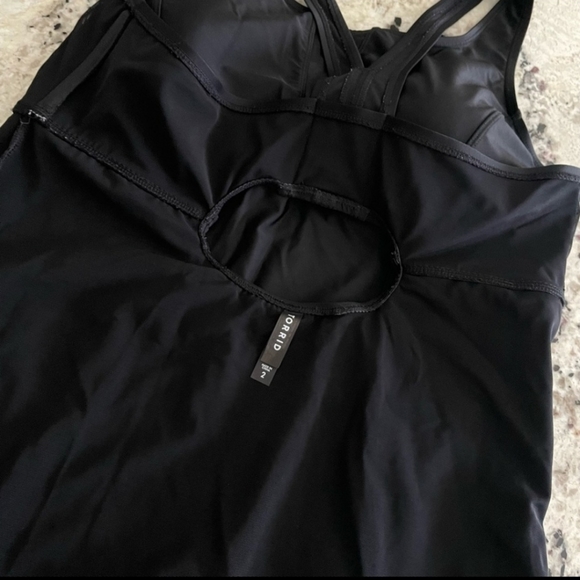 Torrid Black Mesh Inset Keyhole Back Wireless One-Piece Swimsuit 2X - Picture 6 of 16